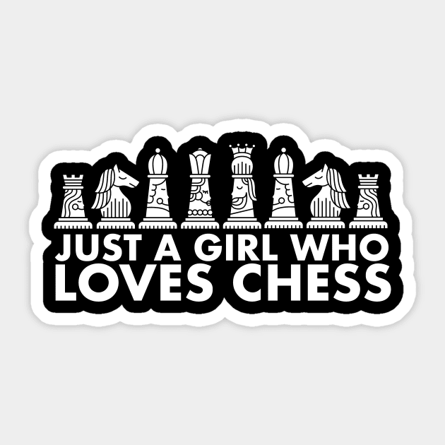 Just a Girl who loves Chess Check Mate Chess Game Gift Sticker by deificusArt